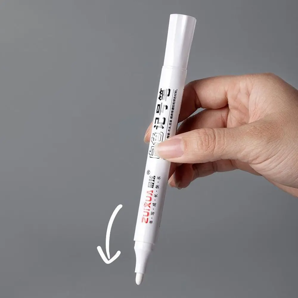 

3pcs Waterproof White Permanent Paint Pen Smooth Writing Quick Drying White Marker Pens Not Easily Deformed Wear Resistant