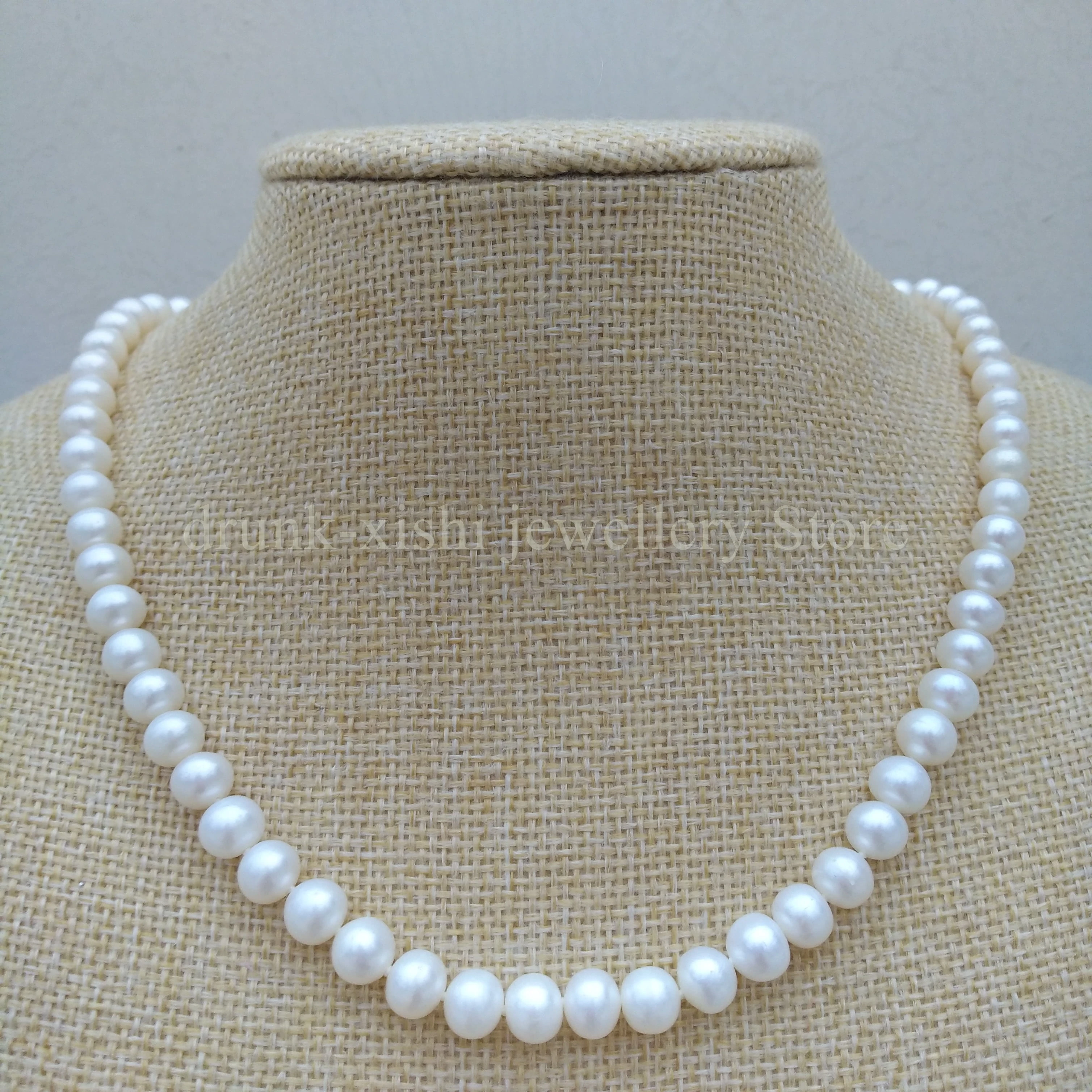 

Exceptional Dainty AAA Single Akoya 6-7mm Real Pearl Necklace 18in/45cm Silver 925 Suitable For Any Occasion Customizable