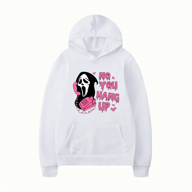 

No You Hang Up Halloween Foreign Trade Hooded Sweatshirt, Colorful Printed Long-sleeved Loose Top Garment