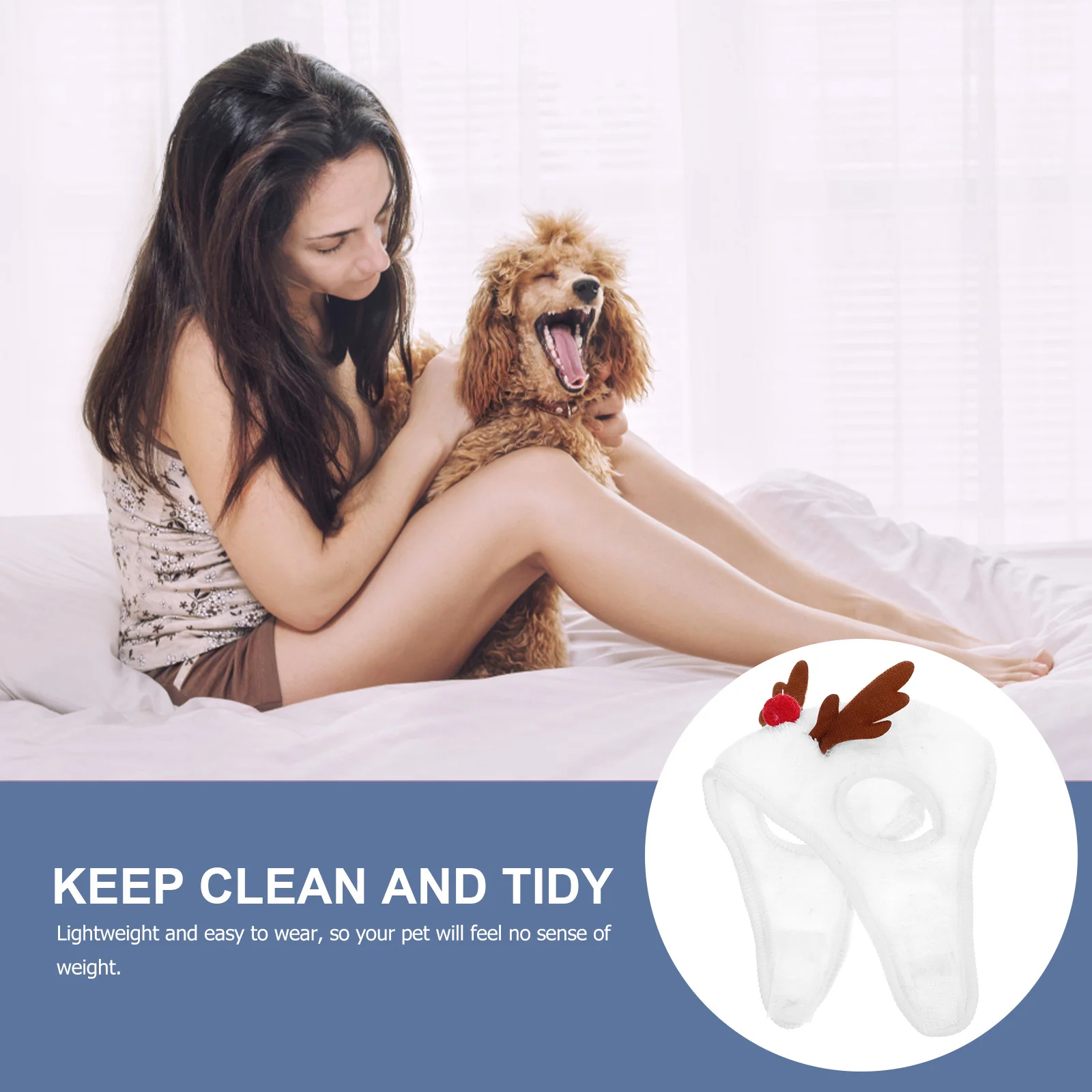 

1Pcs Pet Hat Lovely Dog Christmas Hat Lightweight Easy Wear Holiday Costume Pet Head Decoration Party Dog Headdress