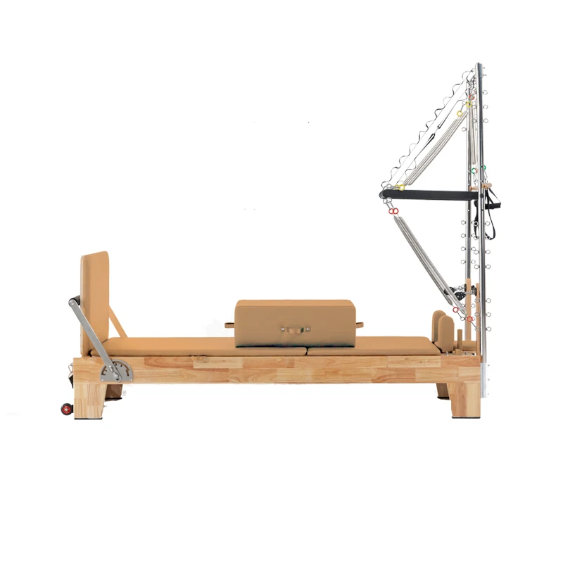 

Pilates Gym Equipment Set Oak Material Core Bed for Bodybuilding Slim Trainer Pilates Reformer Weight Loss Body Sculpting