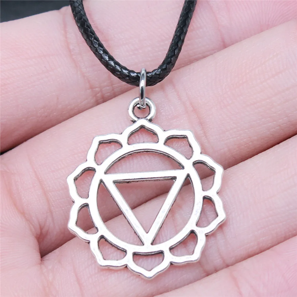 Hexagram Celtic Talisman Amulet Necklace Leather Chain 45cm Child Jewelry Birthday Clearance Sale Art Supplies