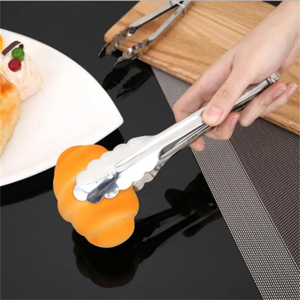 Serving Grips Stainless Steel Food Tongs 3 Sizes Wide Application  Practical Scalloped Edged Food Tongs