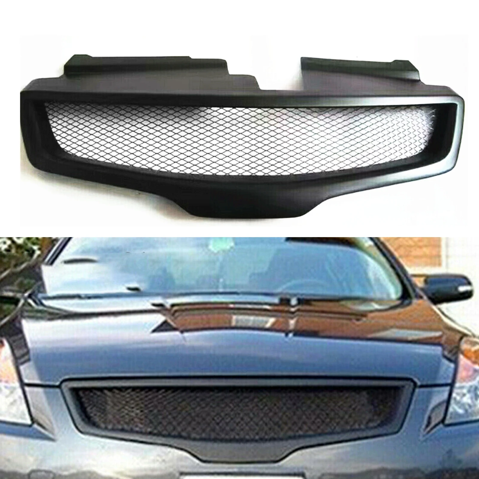 

Car Front Grille Grill Trim Upper Bumper Hood Mesh Grid For Nissan Altima Sedan 2007 2008 2009 4 Door