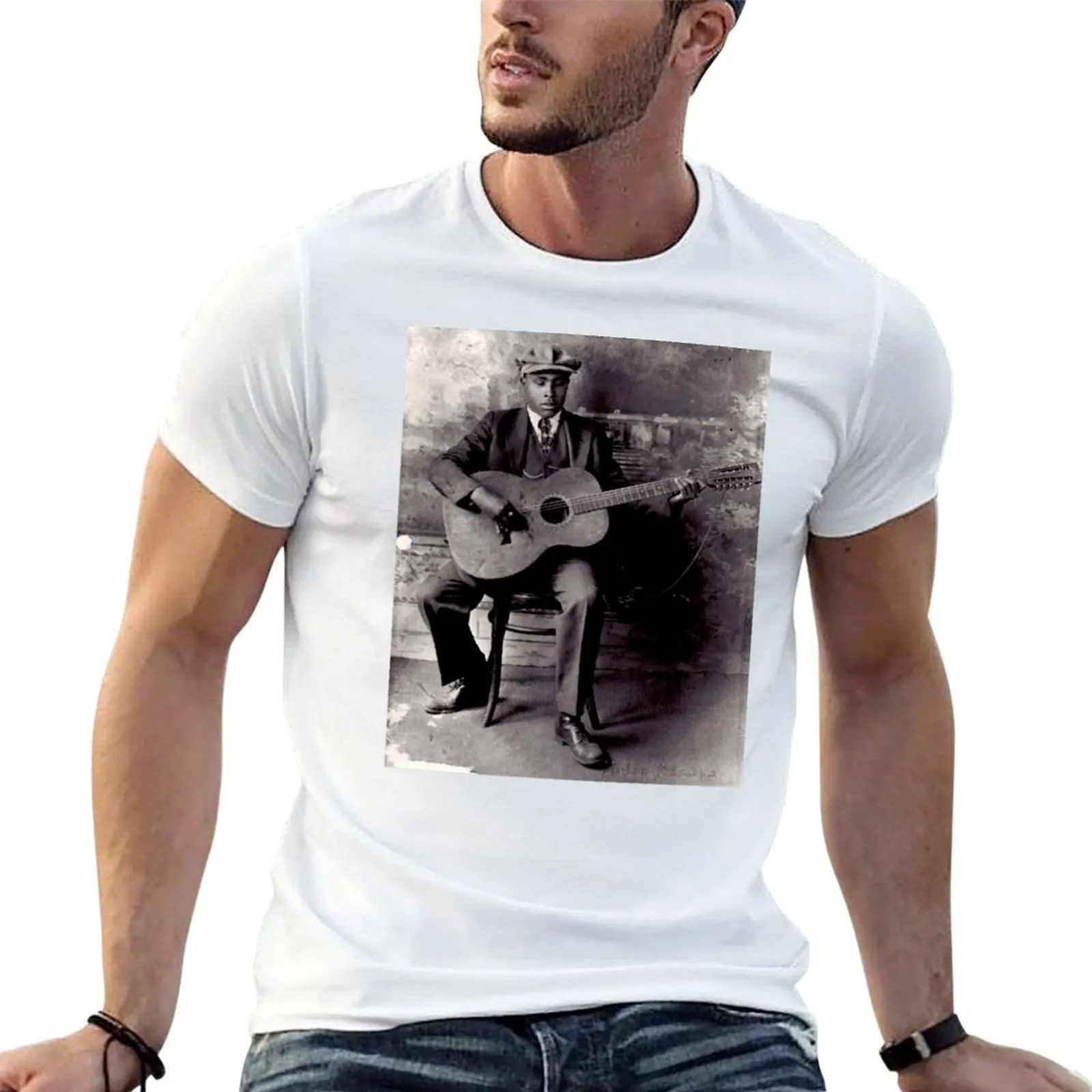 Blind Willie McTell T-Shirt customizeds tees slim fit t shirts for men