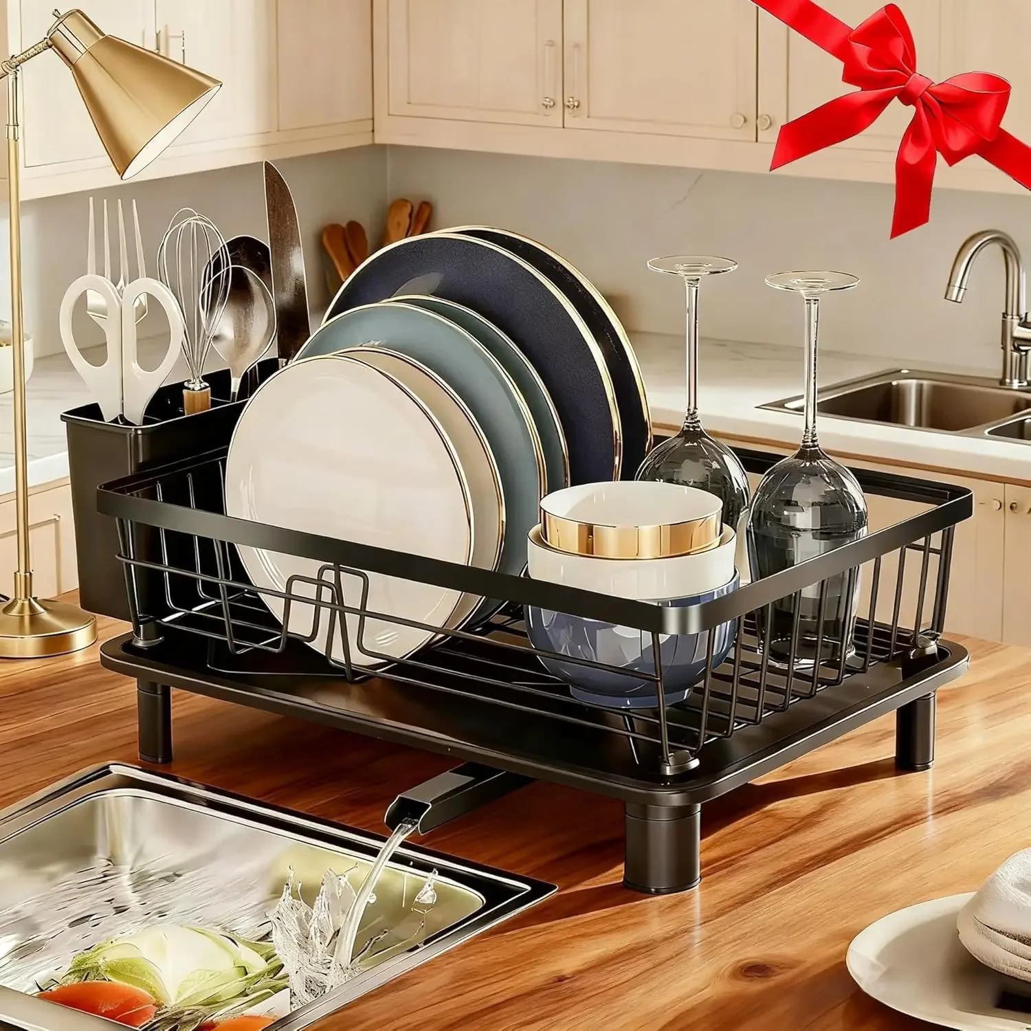 

Cross border household multifunctional bowls and dish rack kitchen countertop storage sink bowl and chopstick drain rack bowl