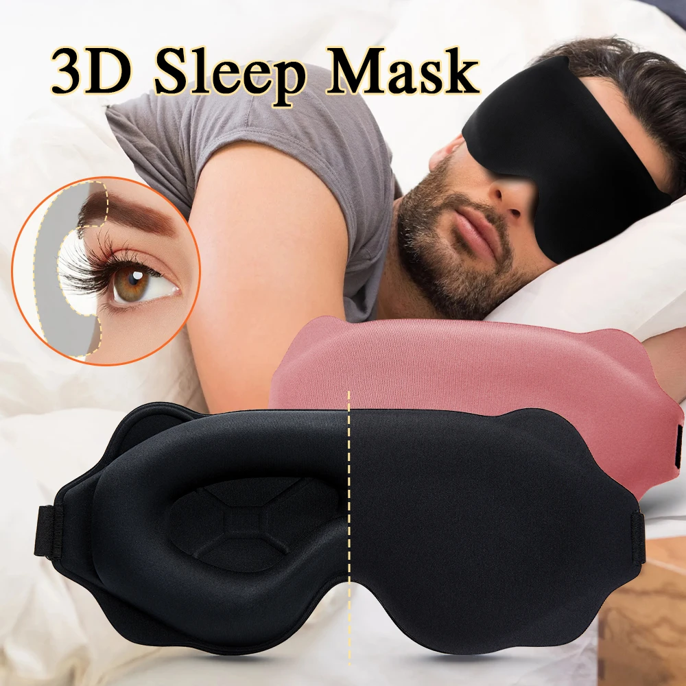 3D Uyku Göz Maskesi Taşınabilir Seyahat Göz Kapağı Blockout Işık Slaapmasker Uyku Gölge Eyepatch Softair Maskesi Uyku Yardımı Körü Körüne