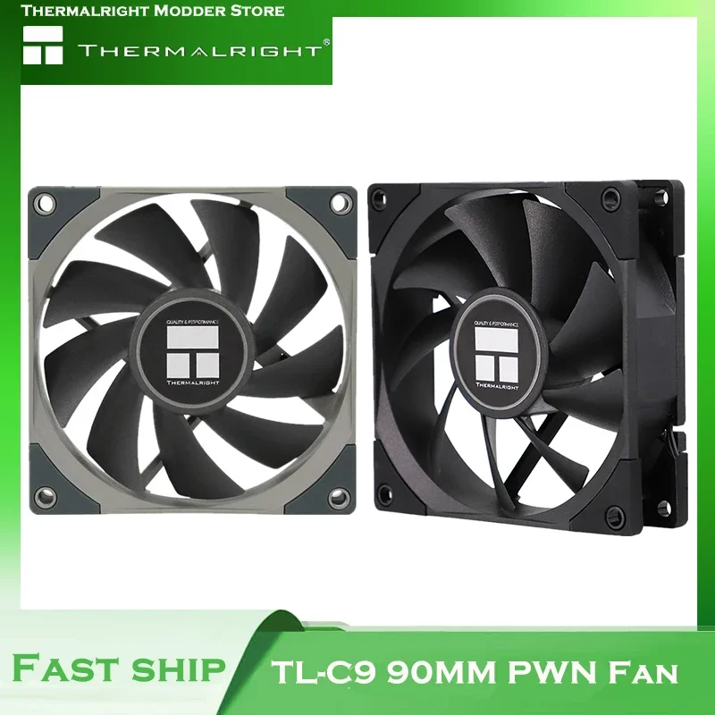 

Thermalright PC Case 90mm Cooler Fan PWM Quiet Cooling Fan Radiator 2500 RPM S-FDB Bearing Mini 9cm Fan TL-C9