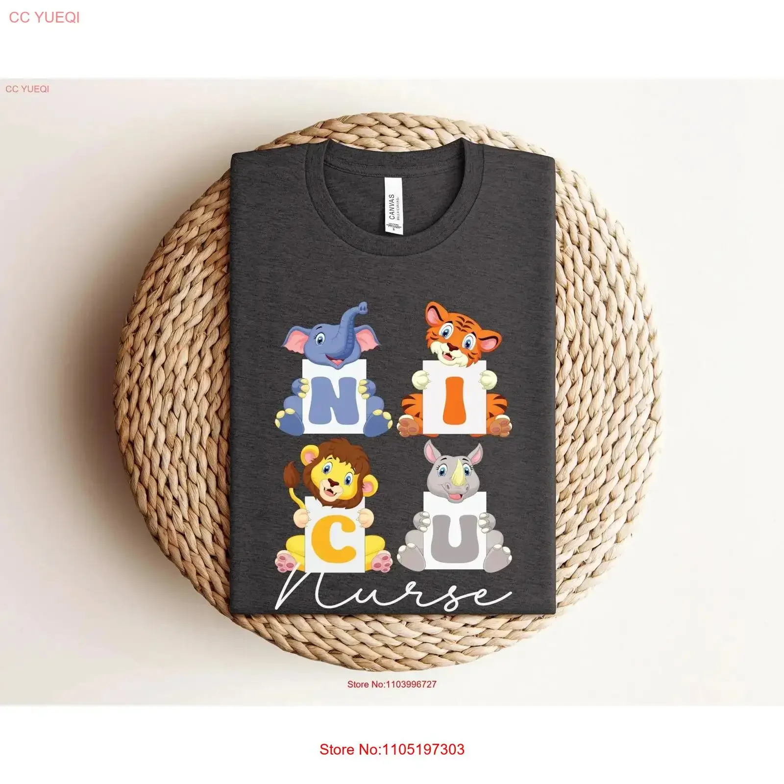 

NICU Nurse T Shirt Animal Neonatal Intensive Care Unit Appreciation vintage Washed fashion Top For Everyday Wear graphic