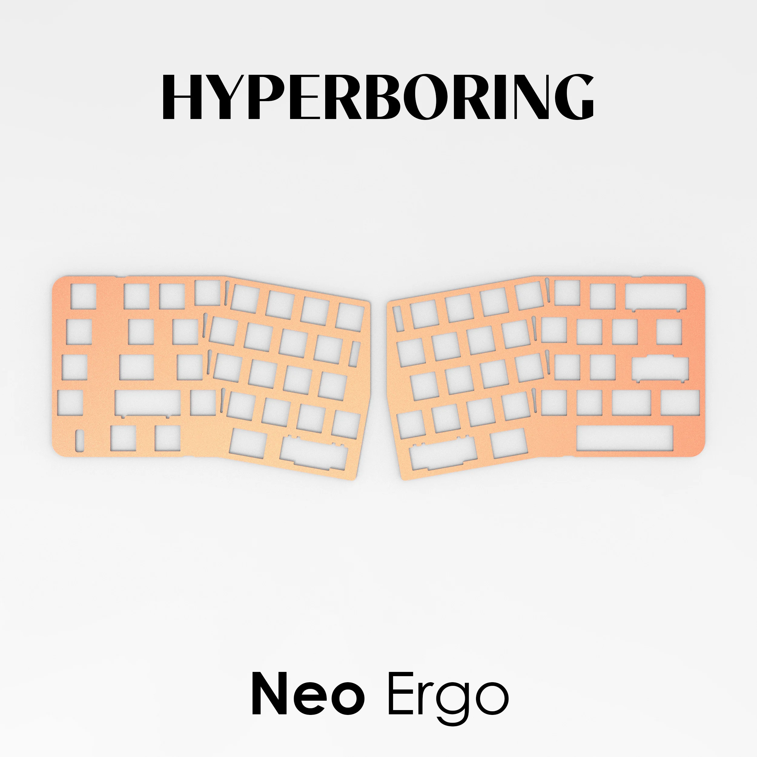 New Keebox NEO Ergo PC PP POM FR4 ALU Carbon Positioning Plate Keyboard Kit PCB Mounted Keyboard DIY Plate Gifts