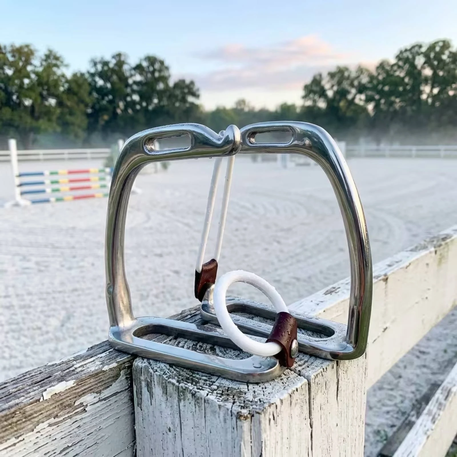 Etriers-de-securite-en-acier-inoxydable-peacock-etriers-courbes-a-boucle-peacock-brillants-pour-equestres-equitation