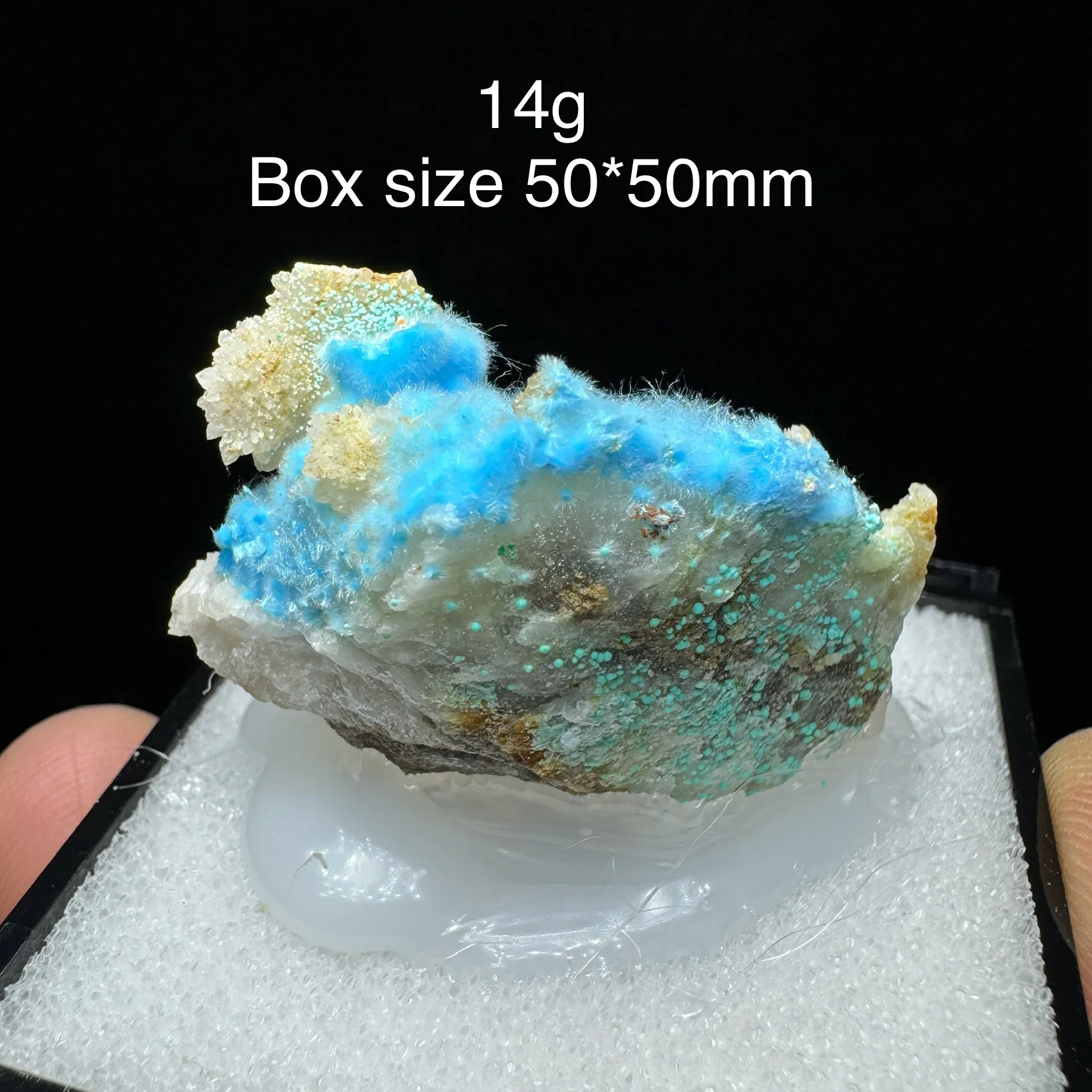 Natural Raw Fluffy Cyanotrichite Mineral Specimen Quartz Healing Stone Home Decor Rock China GuiZhou
