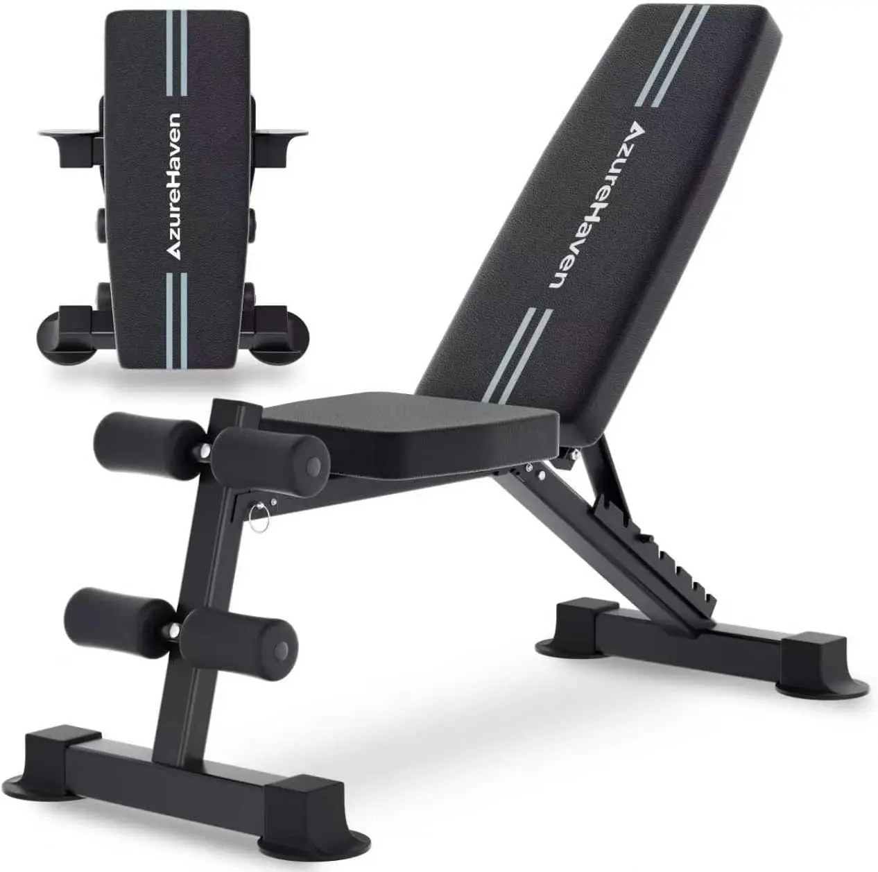 Adjustable Foldable Weight Bench, Flat/Incline/Decline Home Gym Workout Bench for Full-Body Dumbbell Training, 660 lbs Capacity