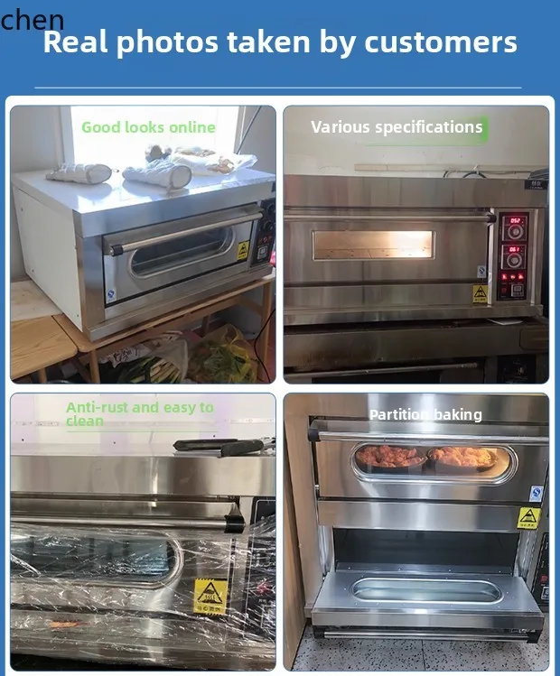 فرن كهربائي ZML طبقة واحدة وطبقتين مزدوجين لخبز البيتزا وفرن مفتوح خاص