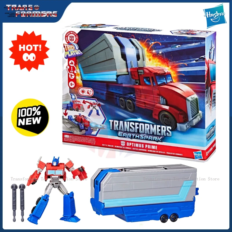 

New stock Transformers Earth Spark Optimus Prime Movie Anime Character Handheld Car Model Toy Collection Birthday Gift G1