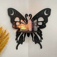 Butterfly Corner Shelf Wall Art Decor Boho Wall Shelf Decorative Floating Shelf for Entryway Dorm Office Living Room Bedroom