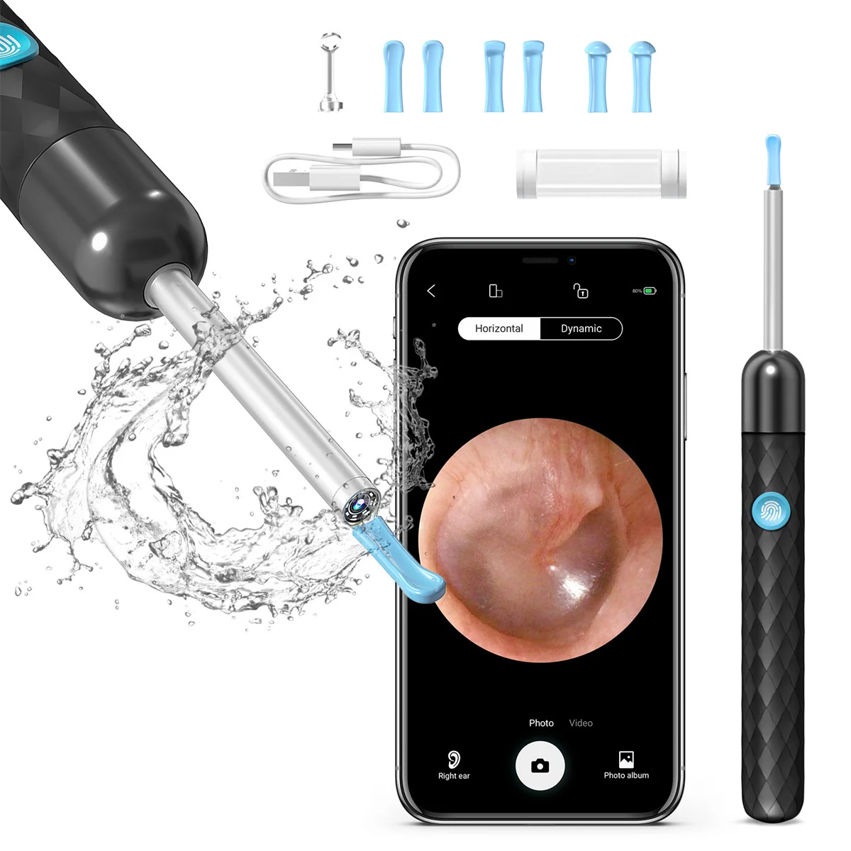 

5MP 1080P 3.9mm Lens Wifi Visual Earwax Removal Earpick Endoscope Wireless HD Earscope Cleaner Inspection Otoscope Camera