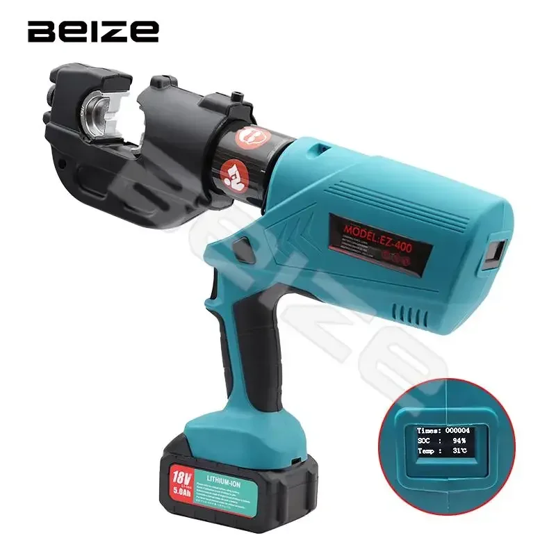 Rechargeable Hydraulic Pliers EZ-300/EZ-400 Electric Hydraulic Crimping Pliers Charging Crimping Tool With Digital Display