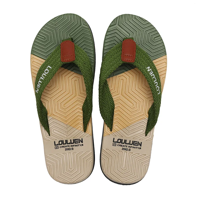 

Trendy Men's Flip-flops Summer2022 Fashion Outside Wear Non-slip Beach Shoes Men's Indoor Comfortable and Lightweight Flip-flops