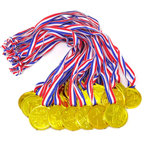 10/20pcs Children Plastic Gold Winner Award Medals Party Favor Sports School Competition Class Rewards Pinata Fillers Carnival