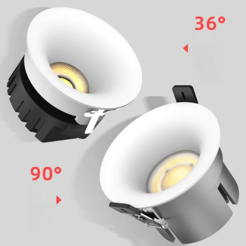 55/75MM Embedded ultra-thin anti-glare curved bezelless wall-mounted spotlights for home and commercial use