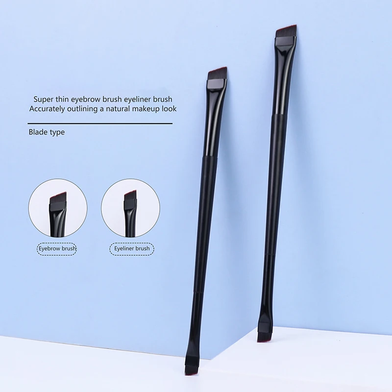 Two-in-one Brow Contour Brush แปรงอายไลเนอร์คิ้ว Professional แปรงคิ้วขนาดเล็กคุณภาพสูง Eye Brow Liner แปรง