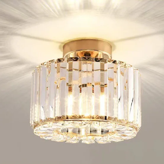 

Round Luxury Chandelier Crystal Pendant Lamp Hallway Bedroom Lustre Dining Room Fixtures Home Decor Hanging Lamps For Ceiling