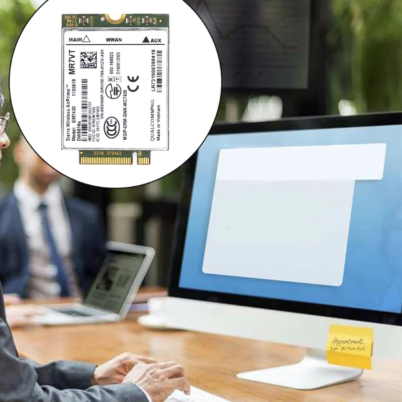بطاقة 4G LTE EM7430 DW5816e Cat6 M2 WWAN لـ Latitude 7280 7285 7290 7389 7390