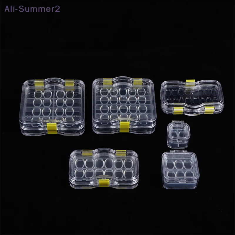 ✨{MX} 1/6/12/16/20 Grids Denture Protector Transparent Storage Box With Film False Teeth Container Dental Retainer Case