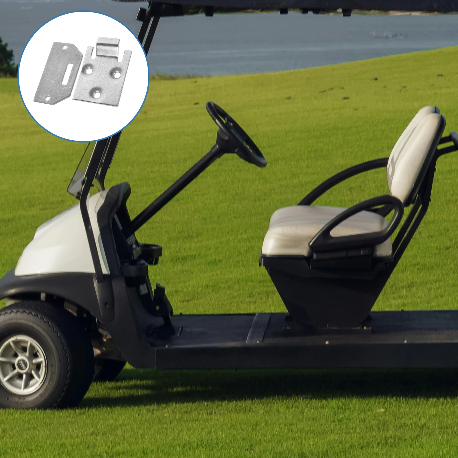 

1 Set Golf Cart Seat Hinge Replacement Metal Bottom Plate For Electric Gas Models Golf Cart Accessories Seat Bottom Hinge Plate