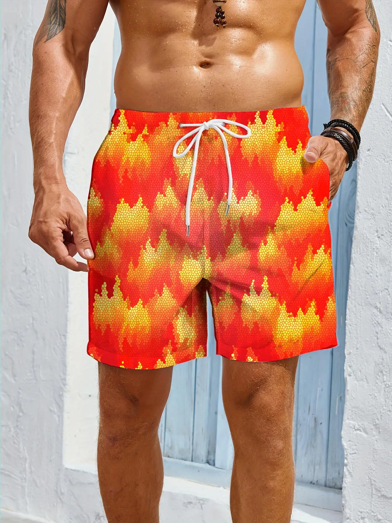 

1pcs Men's shorts 2026 Summer Graphic Breathable Basic man Basic Polyester short work pants basketball shorts four seasons