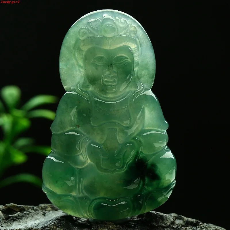 Myanmar Jade Ice Glutinous Rice Bottle Guanyin Multi-Color Optional Men's Bodhisattva Pendant