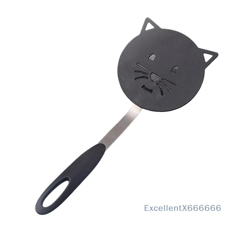 Picture 4: Cat Shaped Nonstick Slotted Nylon Spatula Heatproof Handle For Frying Eggs Pancakes