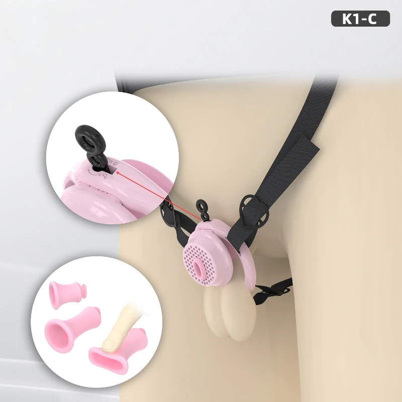 قفل العفة المضاد للمقعر للرجال 2025 CB مع 6 حلقات قفص القضيب لعبة الكبار مادة ABS تتضمن قسطرة مساعدة وحزام