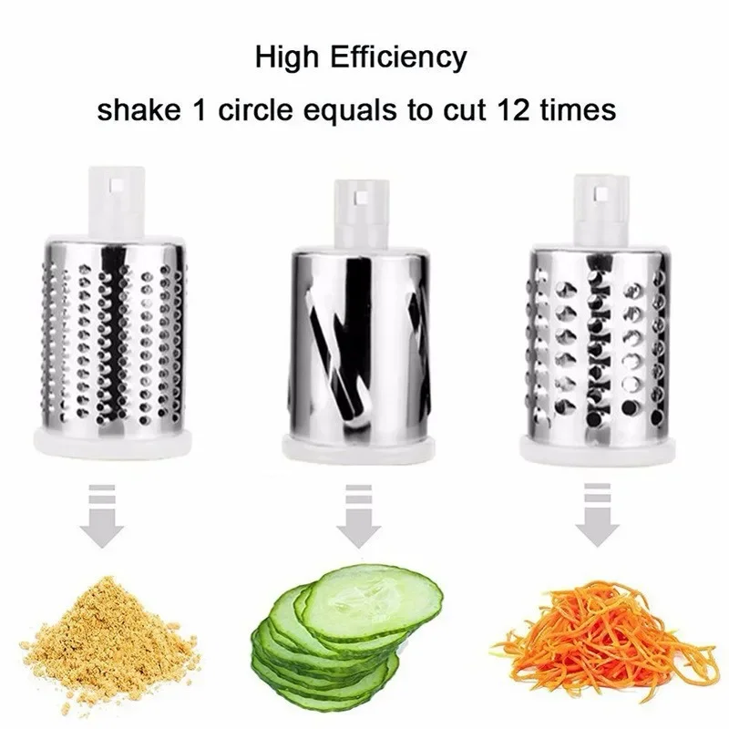 Multi Functional Simple Hand Cranked Vegetable Slicer Household Kitchen Manual Vegetable Slicer Drum Type Vegetable Slicer