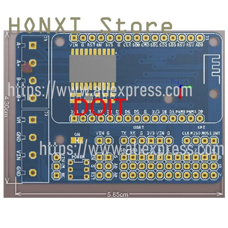 แผงต่อพ่วงที่ขับเคลื่อนด้วยมอเตอร์ L293D ไวไฟ ESP8266 1ชิ้น ESP12E รถอัจฉริยะ Lua IOT