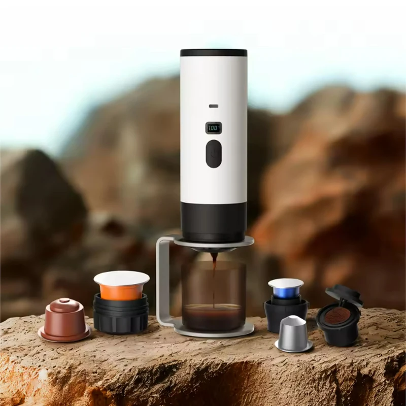 3-in-1 Wireless Electric Portable Espresso Coffee Heating extraction Coffee Maker Digital Display Coffee Maker for Home Camping