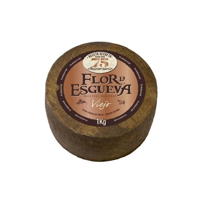 FLOR DE ESGUEVA Queso viejo de oveja mini madurado en corteza natural peso aproximado pieza 1 kg elaborado con leche cruda