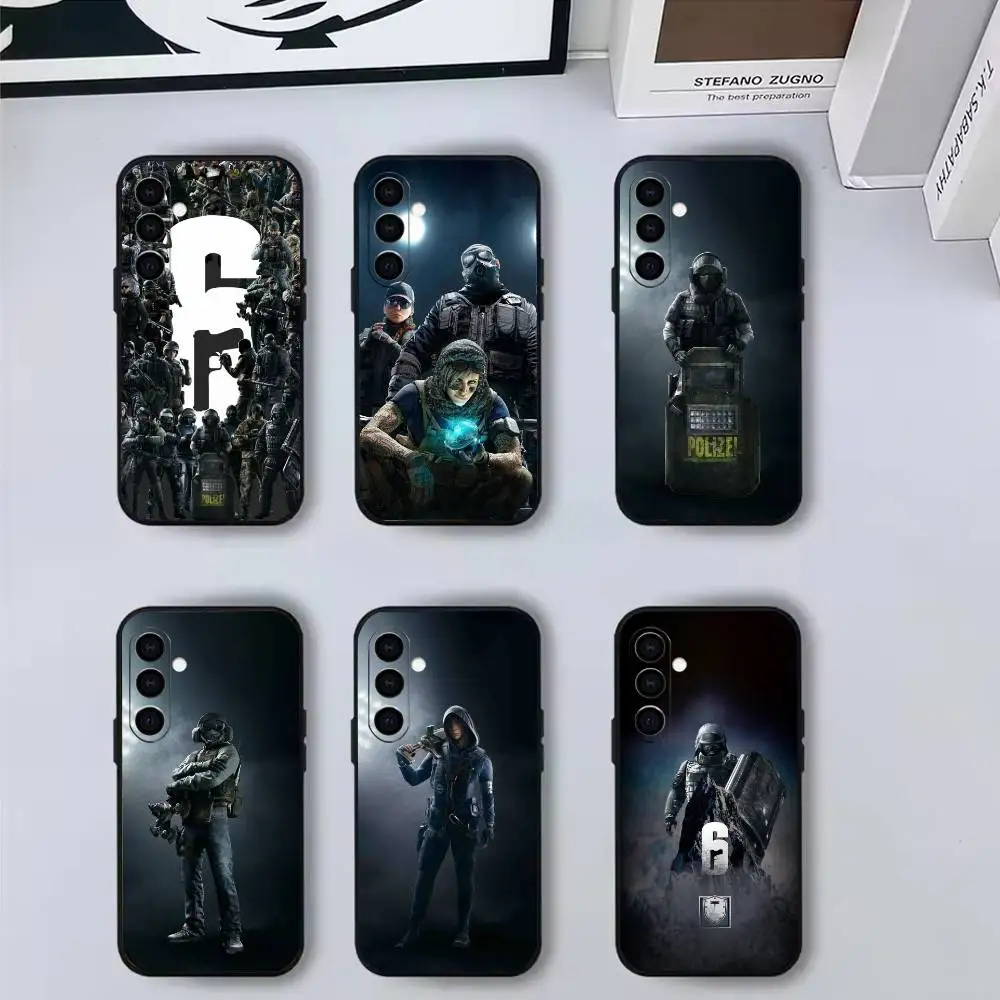 

Shooting R-Rainbow S-Six S-Siege-s Phone Case For Samsung Galaxy A73,A72,A71,A70,A53,A52,A51,Soft Silicone Black Cover