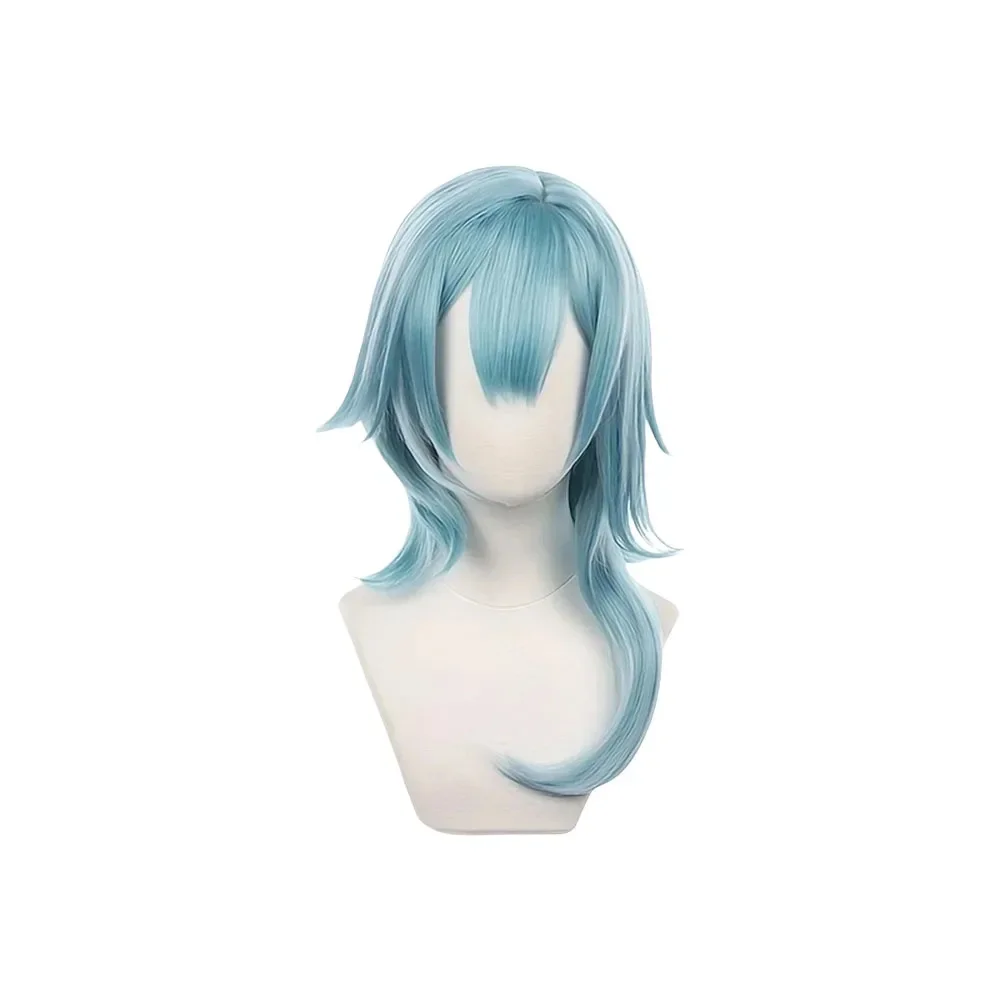 

Genshin Impact Eula Lawrence Cosplay Wigs Short Synthetic Hair Light Blue Mixed White Party Carnival Props