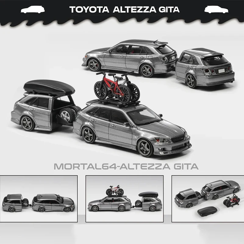 طبعة محدودة 1:64 مورتال تويوتا ألتيزا جيتا إيليت واجون إليكسير مصنع لكزس هو سبورتكروس سبيكة دييكاست نموذج JDM لعبة المشجعين