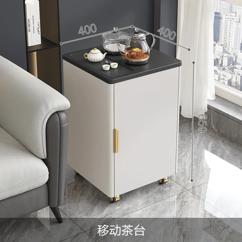 X-S Balcony Coffee Table Tea Table Mobile Simple Intelligent Water Boiling Fire Stone Tea Table and Chair HG