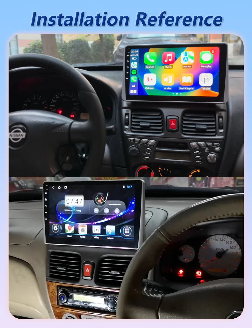 Carplay Car Radio Autoradio For Nissan Sunny Sentra Almera 2000 - 2012 5G Wifi Touch Screen Automotive Multimedia GPS Navigation