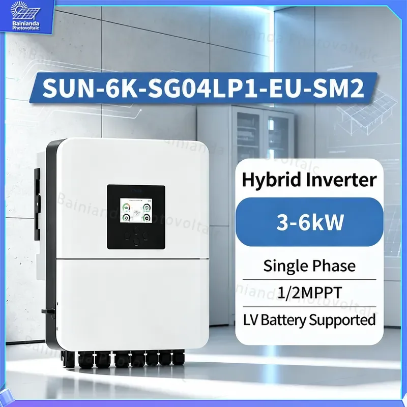 6KW Hybrid Solar Inverter 230V Single Phase MPPT PV Inverter for Home Energy Storage System Off Grid On Grid Battery Charger