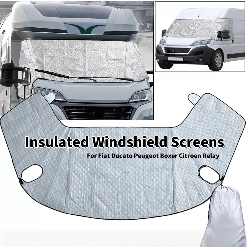 

Caravan Windshield Sunshades Side Window Sunshade Thermal Windscreen Screen Cover For Fiat Ducato Peugeot Boxer Citroen Relay