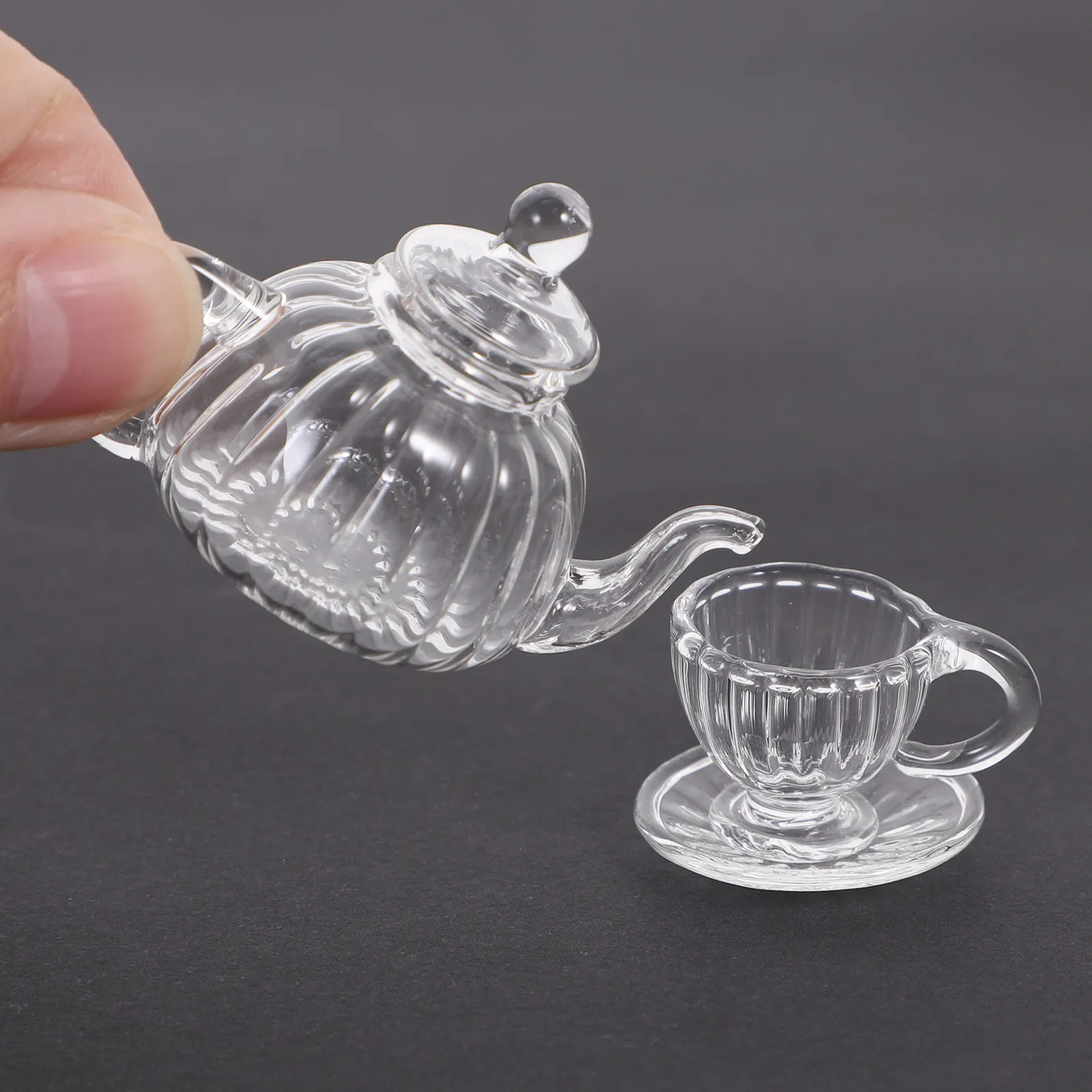 

1Set Miniature Coffee Cup Glass Utensils Exquisite Detail DIY Micro Landscape Accessory Kids Gift House Decoration