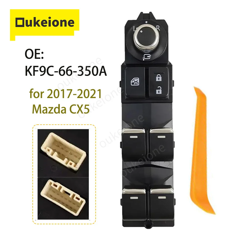 

KF9C-66-350A for Mazda CX5 2017 2018 2019 2020 2021 Front Left Electric Master Window Control Switch Lifter Controller Button