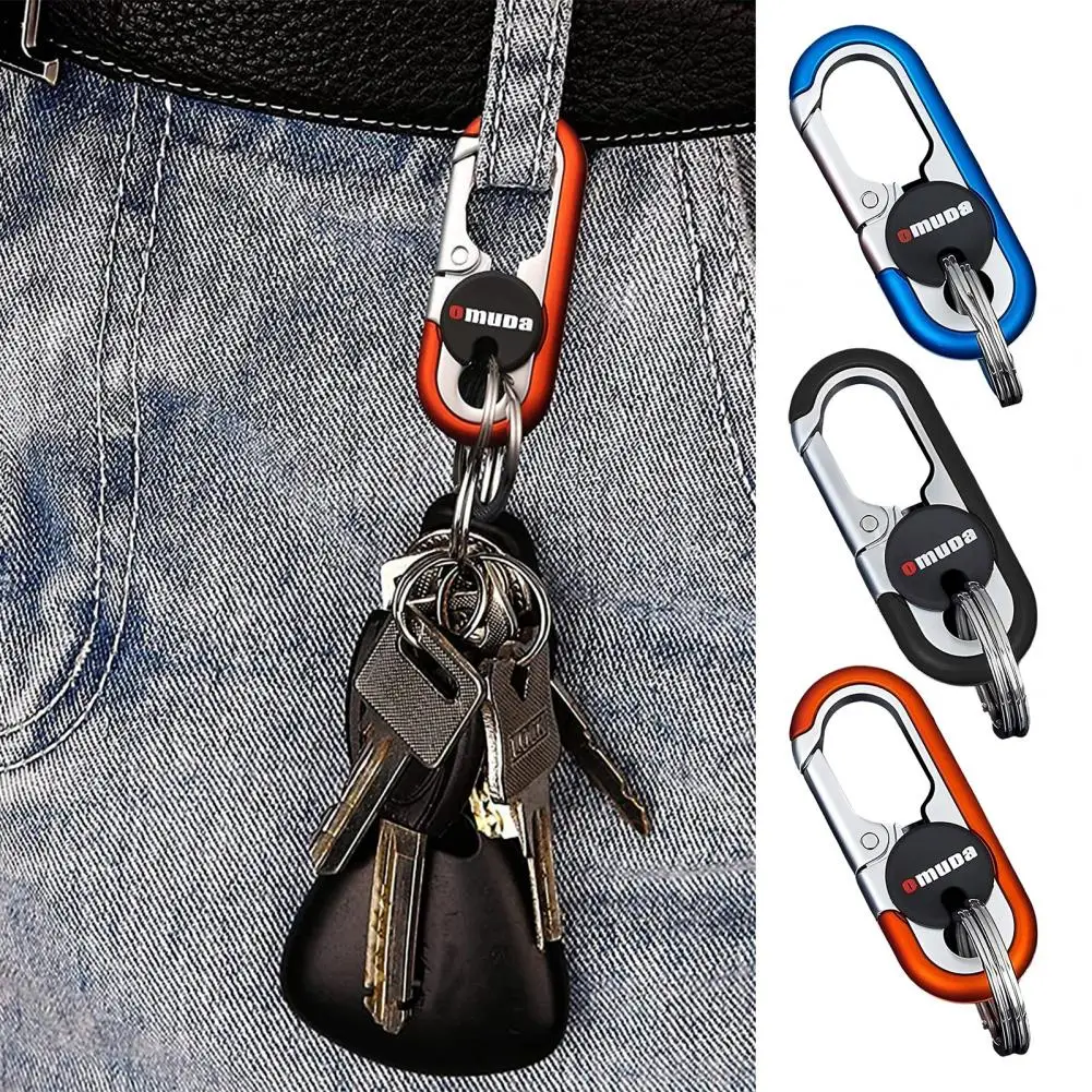 

Durable Carabiner Buckle Easy to Carry Key Ring Spring Design Rock Climbing Carabiner with Key Ring Multipurpose