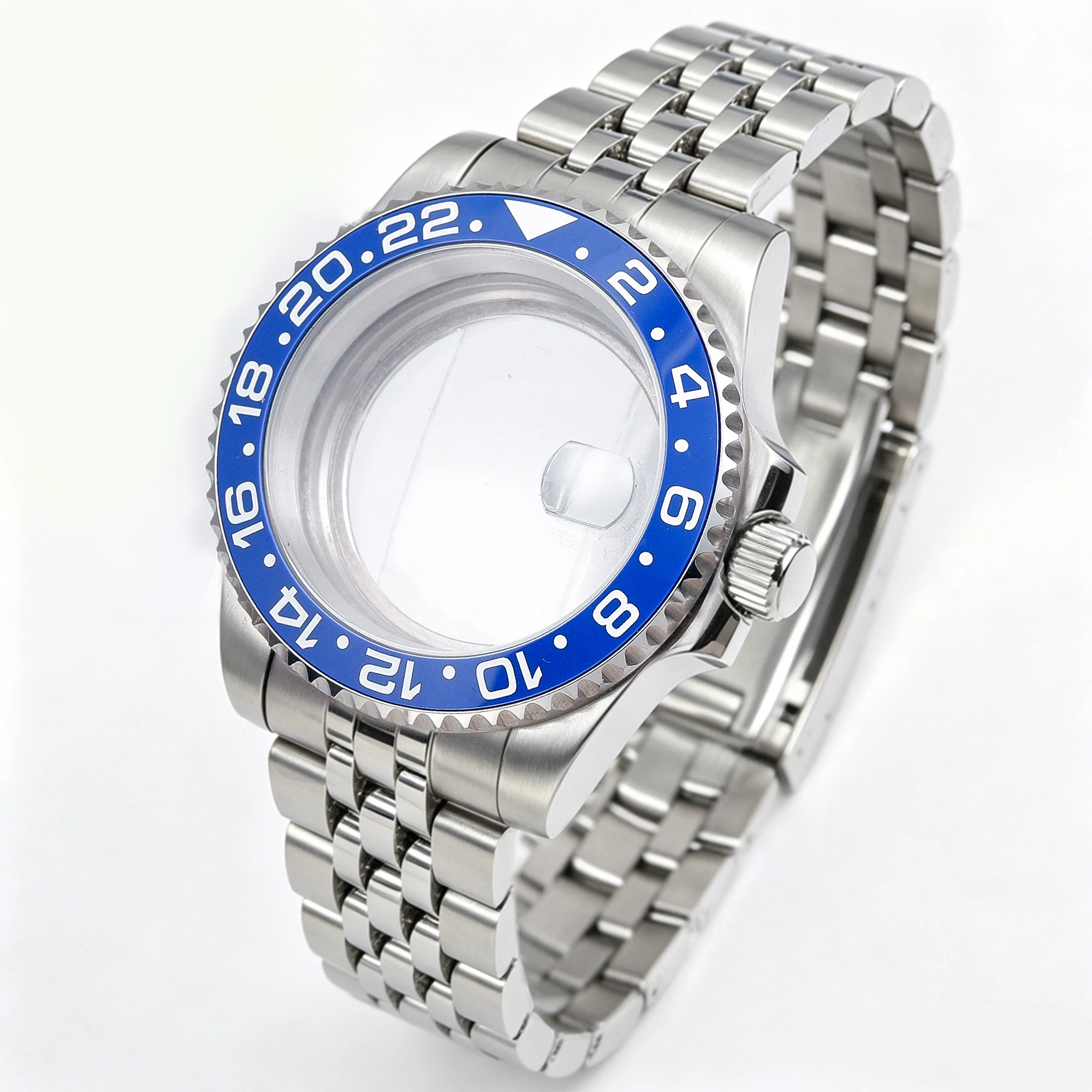 200M Tauchergehäuse 40mm Passend für NH35 NH36 NH34 GMT Uhrengehäuse Jubilee-Armband Saphirglas Schiebeverschluss – Detail 23
