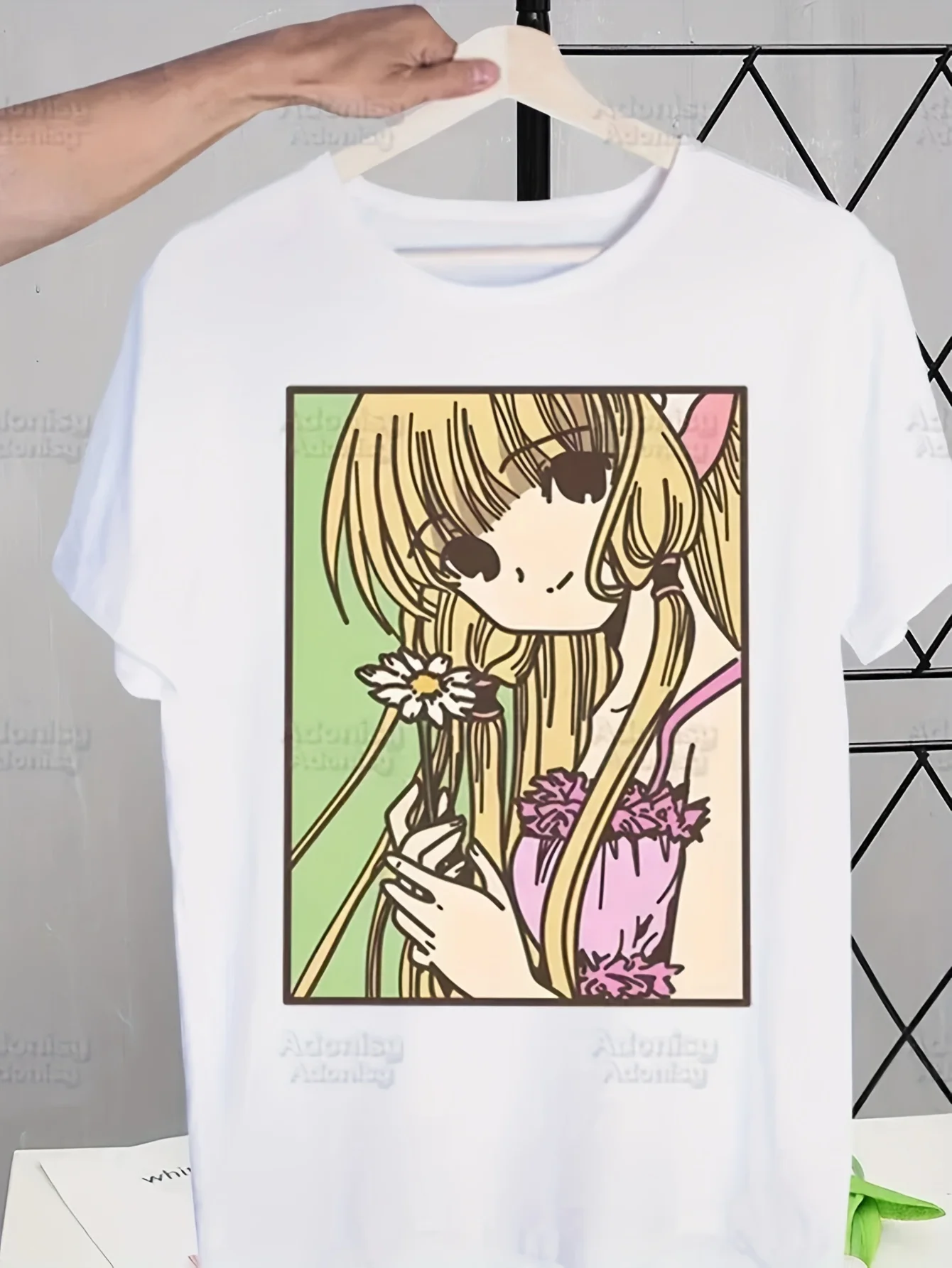 Chobits Chi الرجال التي شيرت لطيف الطباعة قميص رجالي أزياء تي شيرت للرجال بلايز عادية كم قصير #1